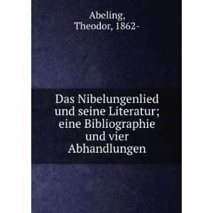   Bibliographie und vier Abhandlungen Theodor, 1862  Abeling Books
