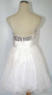 NWT HAILEY LOGAN $120 White Prom Party Dance Gown 11  