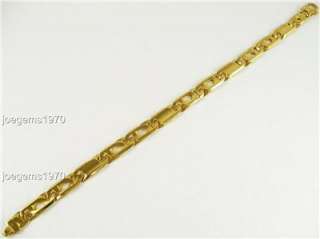   mens BRACELET 1/4 wide Crafted in ITALY 14k solid Gold 23g  