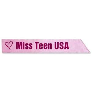  Miss Teen Usa Custom Satin Party Sash 
