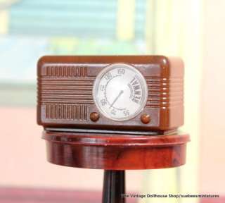 RENWAL Vintage Dollhouse Furniture POPULAR TABLE RADIO w/SIMULATED 