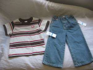   REVERSIBLE Tee Shirt & Jean Set~BABY Boy Size 24 Months~NWTs  