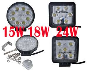  LED Work Light Pure White Offroad Car Truck Boat 4WD Lamp 12 24V F/S