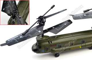S026G 3.5CH Mini Chinook RC Helicopter Infrared Control GYRO New 
