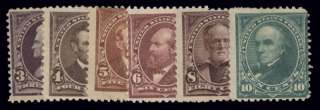 SCOTT 268//273 1895 3¢ 10¢ ISSUE  