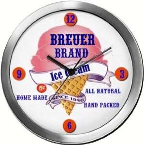  BREUER 14 Inch Ice Cream Metal Clock Quartz Movement 