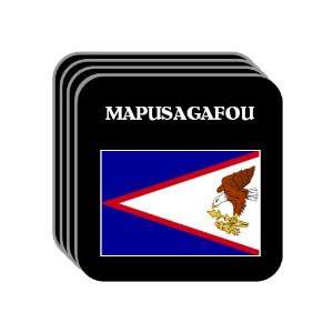 American Samoa   MAPUSAGAFOU Set of 4 Mini Mousepad Coasters