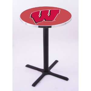  University of Wisconsin Pub Table with 211 Style Base 