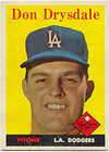 1958 Topps Don Drysdale 25 Dodgers VG b Bk 100  