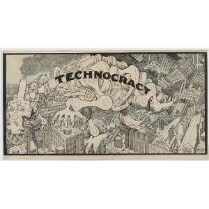  Technocracy/Winsor McCay,1933,Cityscape with a large 