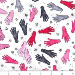  45 Wide Accessorize Stylish Gloves Pink Fabric By The 