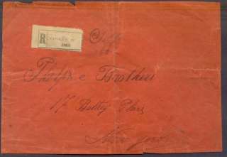 Italy To USA Register Cover 1921 Multiple Franking With 19 Stamps 
