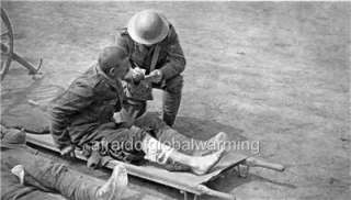 Photo 1916 WW1 British Chaplain Writing Home for Tommy  