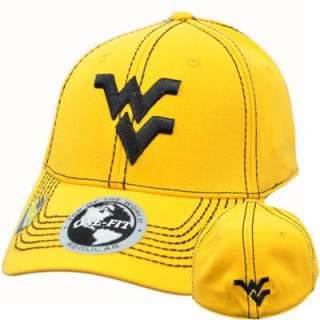 NCAA West Virginia Mountaineers WV Top World Yellow Black Flex Stretch 