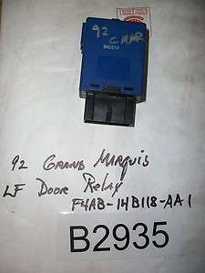 1992 Grand Marquis Left Door Module Pt# F4AB 14B118 AA 1 OEM#B2935 