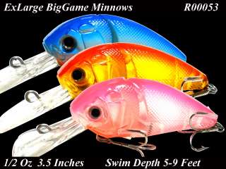 R00053 3x EXLarge Jointed Bass Fishing Lures  