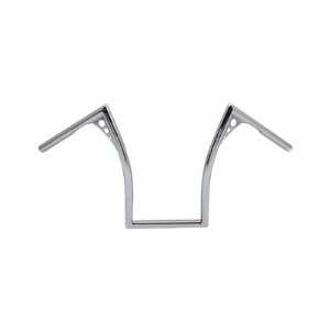  Chrome 1 Inch Z Bar Handlebar with Indents and 15 Rise for Harley 