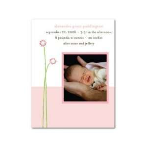 Girl Birth Announcements   Meadow Flowers Photo Birth Announcements By 