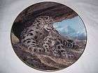 snow leopard wildlife collector plate 1989 2st series