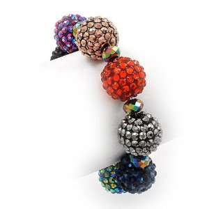  Multi Color Resin Acrylic Stretch Bangle Bracelet Jewelry