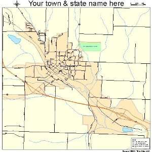  Street & Road Map of Willow Springs, Missouri MO   Printed 