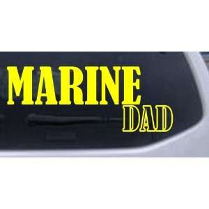 Yellow 46in X 17.6in    Marine Dad Military Car Window Wall Laptop 
