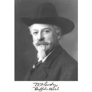 William Buffalo Bill Cody 8 1/2 x 11 Photograph w/ Printed Signature
