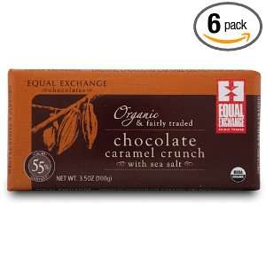 Equal Exchange Organic Chocolate Caramel Crunch with Sea Salt, 3.5 