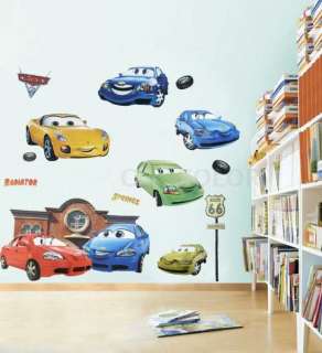 Disney NEW Pixar Cars Wall Stickers Kids Bedroom Decals Nursery Mural 