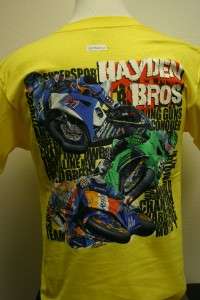 Hayden Brother Yellow T Shirt Nicky Tommy Roger Lee sz. L XL 2XL 