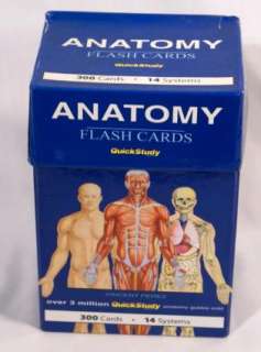 Anatomy Flash Cards Vincent Perez QuickStudy Quick Study Laminated 14 