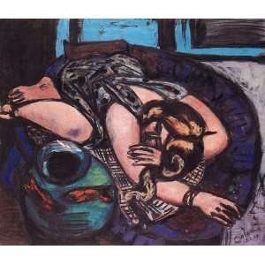 FRAMED oil paintings   Max Beckmann   24 x 20 inches   Sleeping Woman 