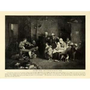  1896 Print Blind Fiddler Musician Family Sir David Wilkie 