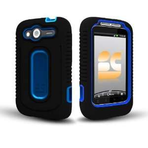  HTC Wildfire S Duo Shield Hybrid Case   Black/Blue Cell 