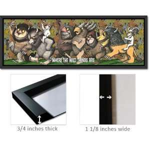  Framed Where The Wild Things Are 12x36 Poster King Max 