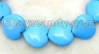 30mm natural Heart Blue Turquoise Beads strand 15los10  