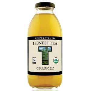 Honest Tea Just Green Tea USDA Organic 16 oz. glass bottles 12 pack 