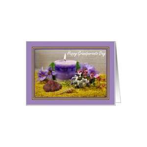  Grandparents Day   Candle Shells & Flowers Card Health 