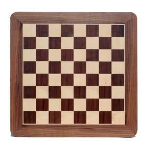  Walnut Chessboard with Inlay Border and Rounded Corners 