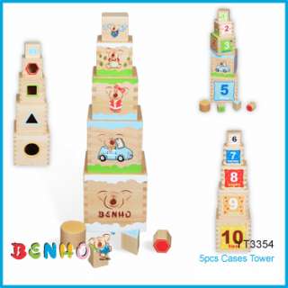 It is a Set of 10 wooden nesting cubes. Educational Toy for 