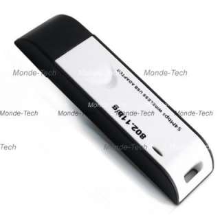 USB WiFi 54Mbps Wireless Network Adapter for Wii PSP PC  