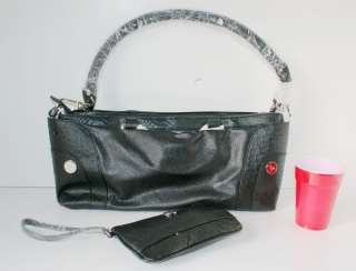  / Joy Mangano Designer Drop Lux Black Handbag  
