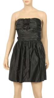 348 JUICY COUTURE BLACK STRAPLESS SATIN PARTY DRESS 12  