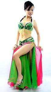 New belly dance costume 2 pics costume 32 34B/C Bra&Belt 9 colours 