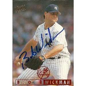  Bob Wickman Signed New York Yankees 95 Fleer Ultra Card 