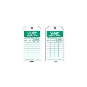 Inspection & Material Control Tags (B 837; EYE WASH STATION INSPECTION 