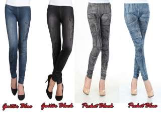 COOL Designer Jeans pattern leggings Pencil Pants/Trouse Skinny Free 