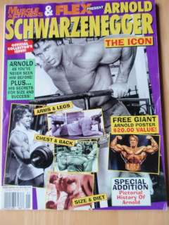 MUSCLE & FITNESS and FLEX bodybuilding magazine ARNOLD SCHWARZENEGGER 