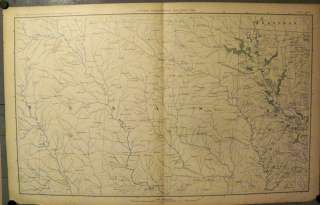 Texas Original Civil War Map Dallas Waco Fort Worth  