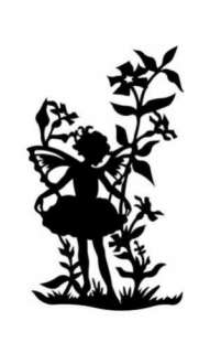 Handmade Fairy Girl in Flowers Silhouette PDF Cross Stitch Pattern